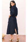 JAQUETA JEANS LISTRADO COM BOTOES 