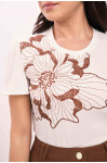 T-SHIRT DE MALHA COM ESTAMPA TEXTURIZADA T-SHIRT DE MALHA COM ESTAMPA TEXTURIZADA