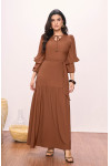 VESTIDO DE CREPE LONGO