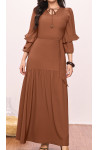 VESTIDO DE CREPE LONGO