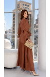 VESTIDO DE CREPE LONGO