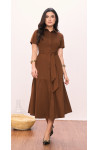 VESTIDO GODE DE TRICOLINE CHOCOLATE 125CM