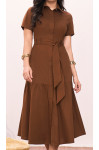 VESTIDO GODE DE TRICOLINE CHOCOLATE 125CM