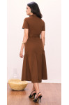VESTIDO GODE DE TRICOLINE CHOCOLATE 125CM
