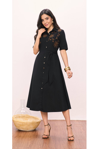 VESTIDO GODE JEANS COM BORDADO 120CM 