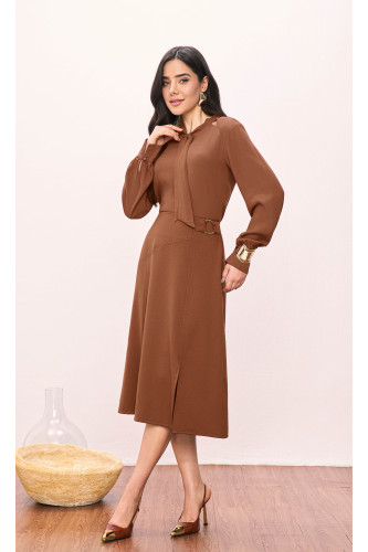 BLUSA DE CREPE COM LACO 