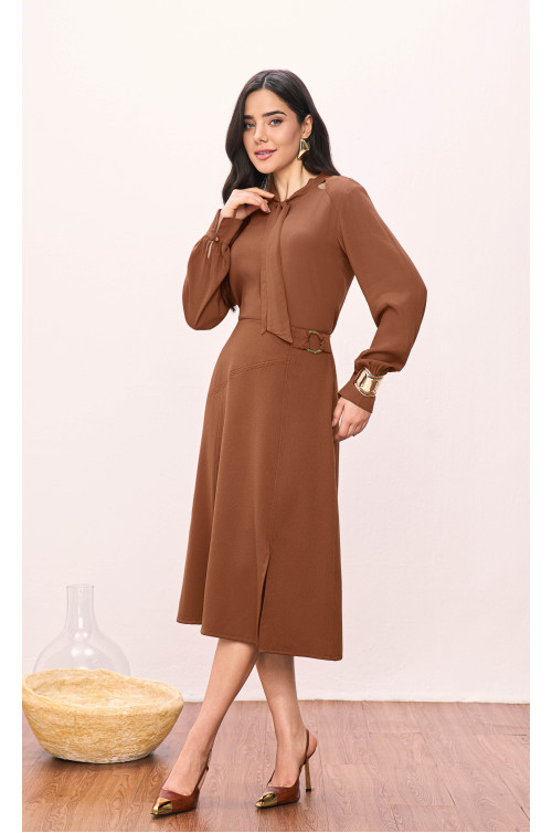 BLUSA DE CREPE COM LACO 