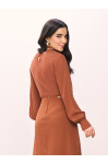 BLUSA DE CREPE COM LACO 