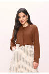 BLUSA DE CREPE COM LACO 