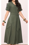 VESTIDO GODE DE ALFAIATARIA MAQUINETADO VERDE 125CM 