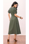 VESTIDO GODE DE ALFAIATARIA MAQUINETADO VERDE 125CM 