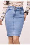 SAIA TRADICIONAL JEANS COM 2 BOTOES 55CM SAIA TRADICIONAL JEANS COM 2 BOTOES 55CM