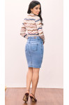 SAIA TRADICIONAL JEANS COM 2 BOTOES 55CM SAIA TRADICIONAL JEANS COM 2 BOTOES 55CM
