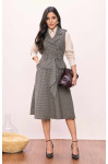 CONJUNTO COLETE XADREZ E SAIA EVASE XADREZ 80CM  