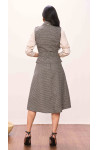 CONJUNTO COLETE XADREZ E SAIA EVASE XADREZ 80CM  