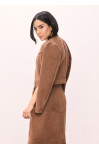 JAQUETA DE SUEDE MARROM COM ZIPER 