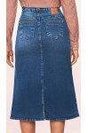 SAIA EVASE JEANS COM ABERTURA 80CM SAIA EVASE JEANS COM ABERTURA 80CM
