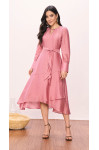 VESTIDO DE JACQUARD ROSE 125CM 