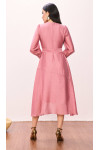 VESTIDO DE JACQUARD ROSE 125CM 