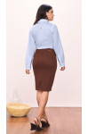 SAIA LAPIS COLLOR COM ZIPER CHOCO 62M 