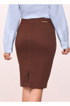 SAIA LAPIS COLLOR COM ZIPER CHOCO 62M 