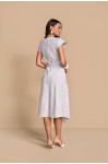 28293 - VESTIDO DE TRICOLINE LISTRADO 120CM TITANIUM