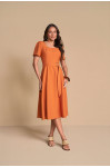 28306 - VESTIDO EM ALFAIATARIA VISC. ABOBORA 120CM TITANIUM