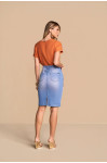 28368 - SAIA TRAD. JEANS C/BORDADO 55CM TITANIUM 28368 - SAIA TRAD. JEANS C/BORDADO 55CM TITANIUM
