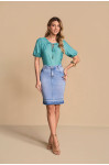 28379 - SAIA TRAD JEANS C/DETALHE TERMOCOLANTE 50CM 28379 - SAIA TRAD JEANS C/DETALHE TERMOCOLANTE 50CM