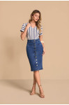 28370 - SAIA TRADICIONAL JEANS C BOTOES 62CM TITANIUM