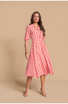 28334 - CHEMISE CREPE LISTRA VERMELHA 125CM TITANIUM