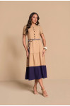 28357 - VESTIDO EM VISCOSE BLOKING 125CM TITANIUM
