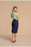 28387 - SAIA TRAD. JEANS COM BORDADO 62CM TITANIUM 28387 - SAIA TRAD. JEANS COM BORDADO 62CM TITANIUM