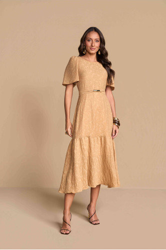 28367 - VESTIDO EN JACQUARD 125CM TITANIUM