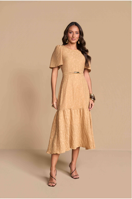 28367 - VESTIDO EN JACQUARD 125CM TITANIUM