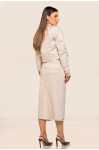 3165 - CONJUNTO JEANS JAQUETA E SAIA LÁPIS - ROW-AN