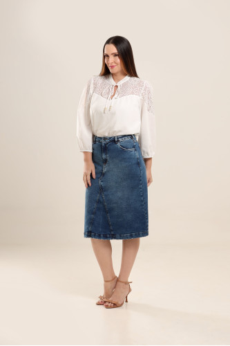 40984 - SAIA FRENTE DESIGUAL JEANS - ILLUSYON 