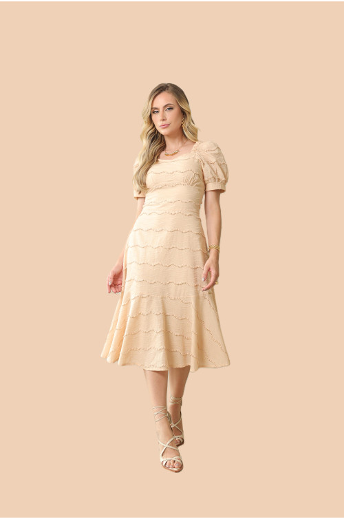 4676.20 VESTIDO BEGE D'azul