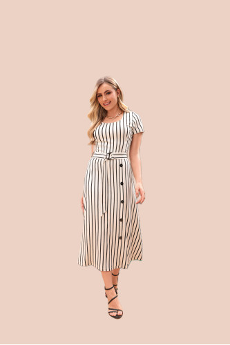 4751.99 VESTIDO LISTRADO D'azul