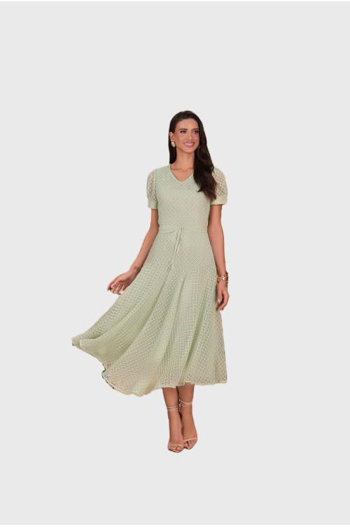 4794.64 VESTIDO VERDE DE TELA D'azul