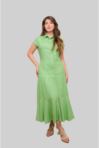 4815.64 VESTIDO VERDE MANGA JAPONESA D'azul