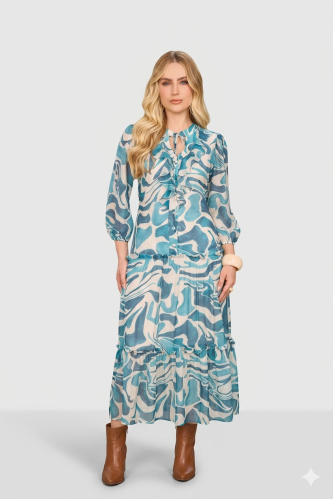 4861.99 VESTIDO COM ESTAMPA ABSTRATA 