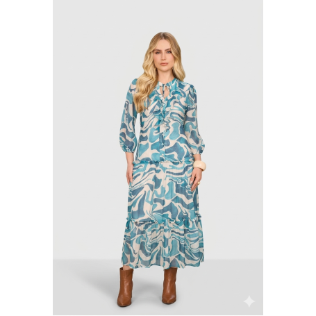 4861.99 VESTIDO COM ESTAMPA ABSTRATA 
