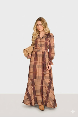 4863.99 VESTIDO LONGO ESTAMPADO