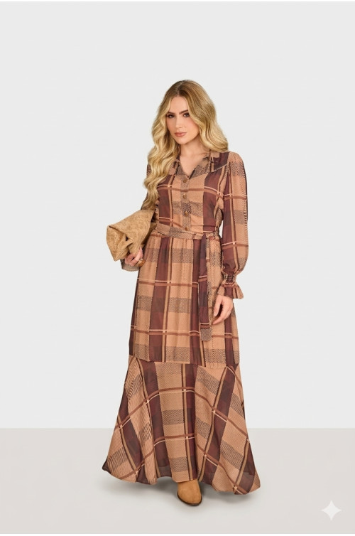 4863.99 VESTIDO LONGO ESTAMPADO