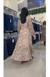 4879.55 VESTIDO MIDI ESTAMPADO - MARROM 