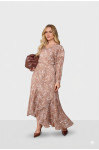 4879.55 VESTIDO MIDI ESTAMPADO - MARROM 