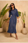 4891.99 VESTIDO JEANS COM ENTREMEIO D'AZUL 