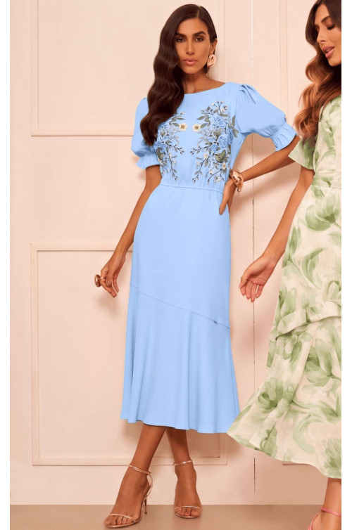 4909.80 VESTIDO AZUL ISIS FLORAL D'AZUL 