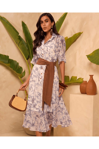4925.85 VESTIDO NATURE MIDI ESTAMPADO D'AZUL 